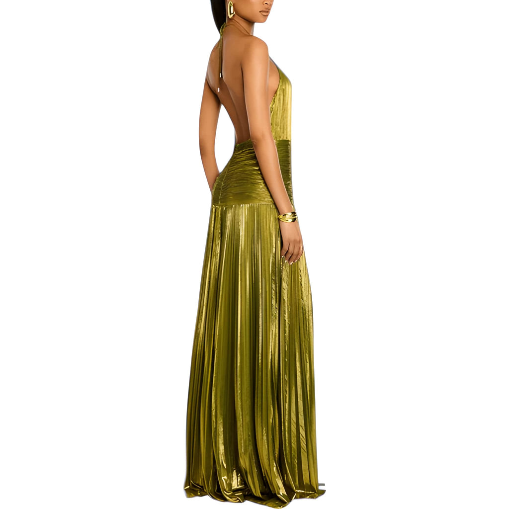 NOVA| Women's Lightweight Polyester Maxi Dress | Elegant Off-Shoulder Summer Gown