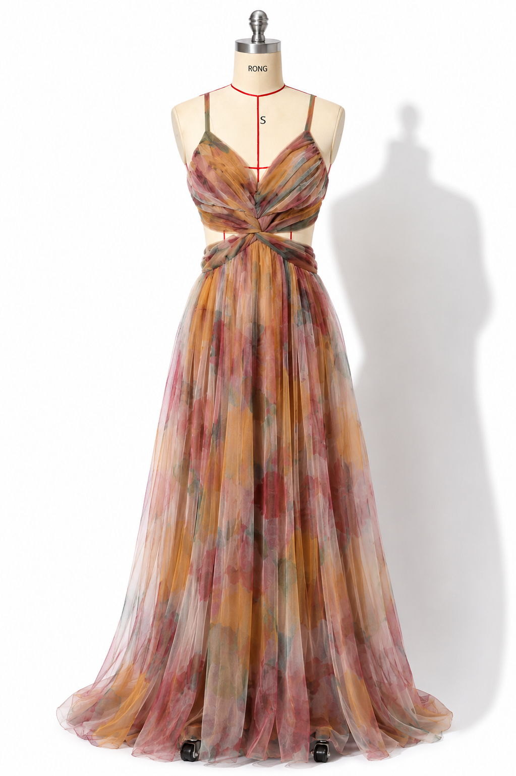 NOVA | Women’s Floral Maxi Dress – Spring Summer Long Dress with Tie Back