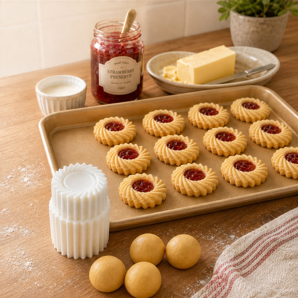Flutewell -Press Fluted Design Jam Cookie Mould - Image 6