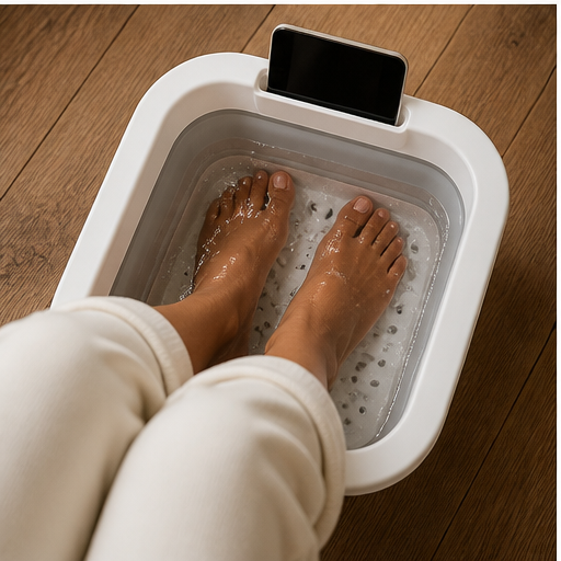 Foldable Foot Spa Tub With Acupressure Massage Nodules For Home Pedicure Soaks - Image 3