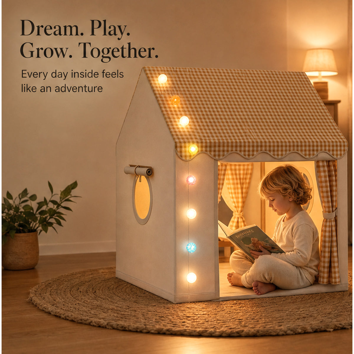 Foldable Play Tent Roomy Kids Hideaway With Sturdy Frame Easy To Set Up And Store - Image 9