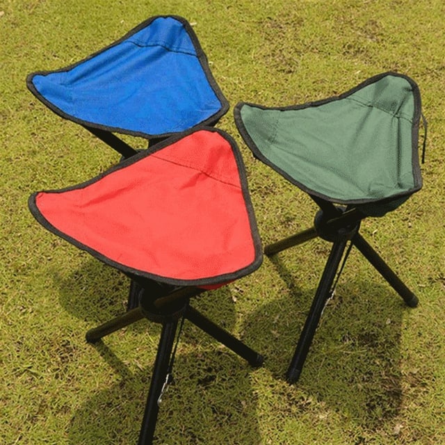 Folding Tripod Stool Foldable Collapsible Portable Outdoor Seat - Image 2