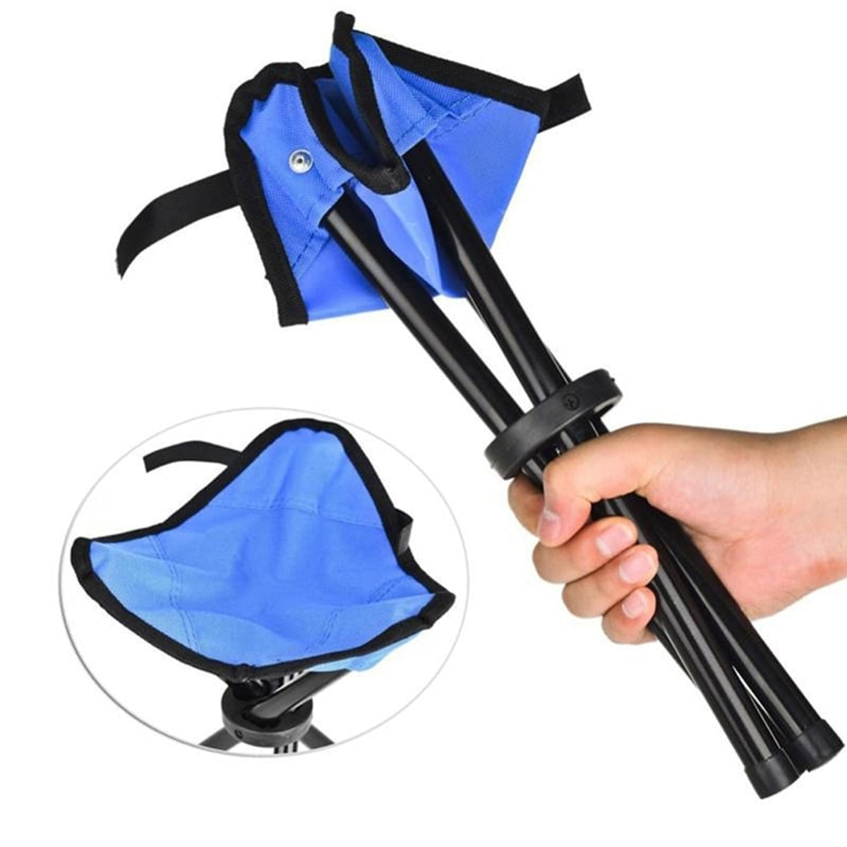 Folding Tripod Stool Foldable Collapsible Portable Outdoor Seat - Image 5