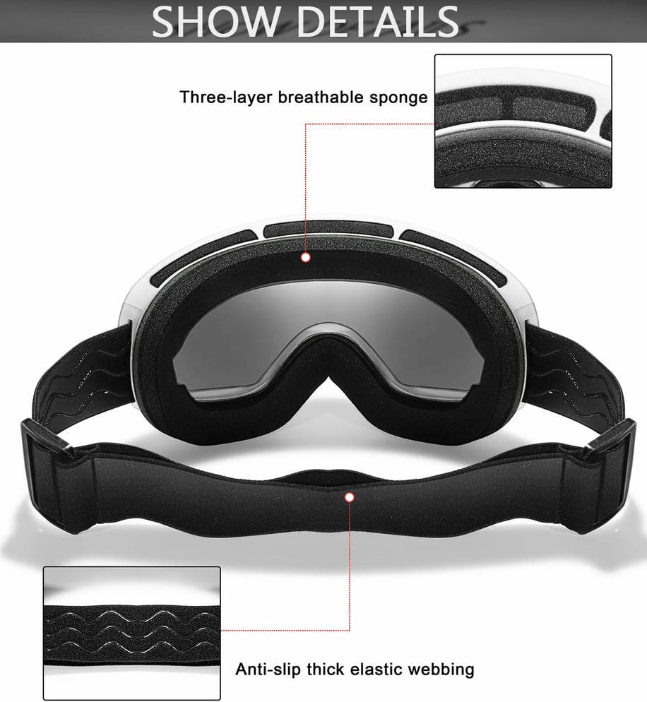Frostblick Ski Goggles With Anti-Fog Coating UV400 Protection And Night Vision Lens - Image 13