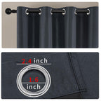 Full Blackout Thermal Curtains Insulated Grommet Panels For Noise Reduction And Light Blocking - Image 4