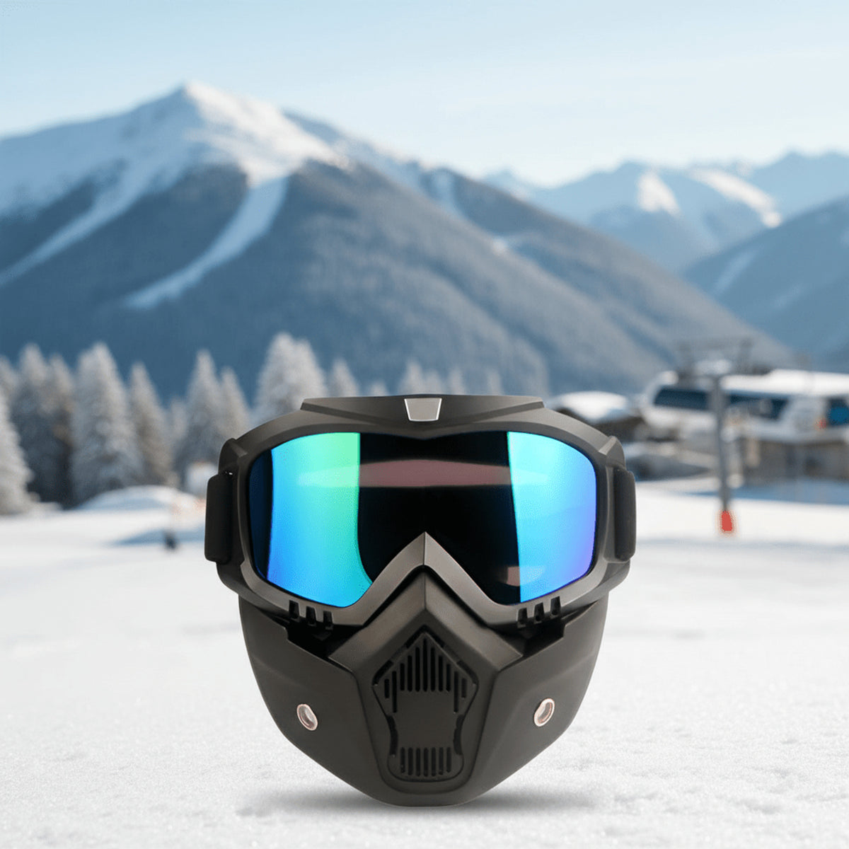 Full Face Ski Mask With Shatterproof Frame And Clear Lens - Image 1