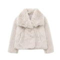 Fur Coat with Warm Short Jacket and Lapel Collar - Image 10