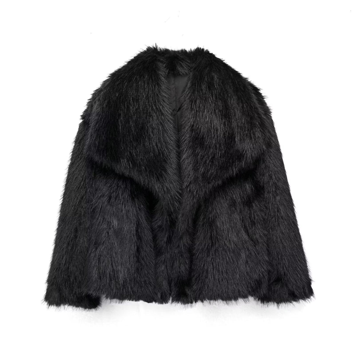 Fur Coat with Warm Short Jacket and Lapel Collar - Image 13