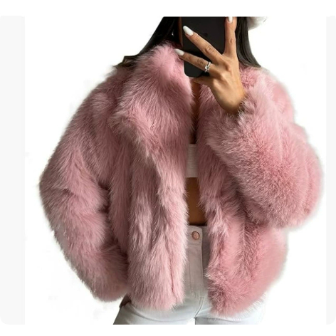Fur Coat with Warm Short Jacket and Lapel Collar - Image 16