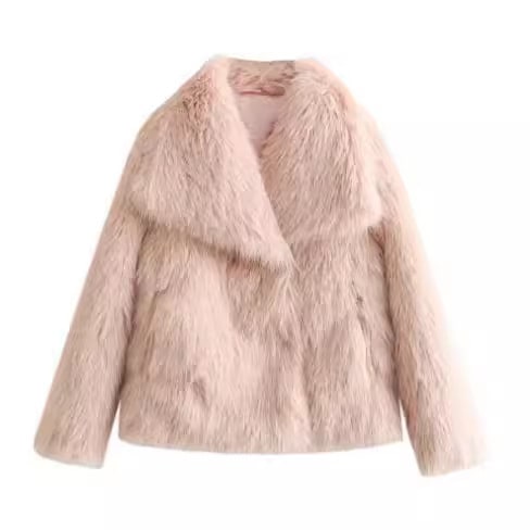 Fur Coat with Warm Short Jacket and Lapel Collar - Image 7