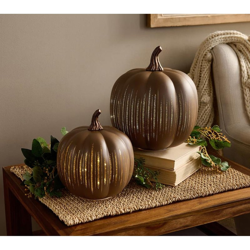 Galaxy Projection Pumpkin With Hand-Blown Venetian Glass Design - Image 5