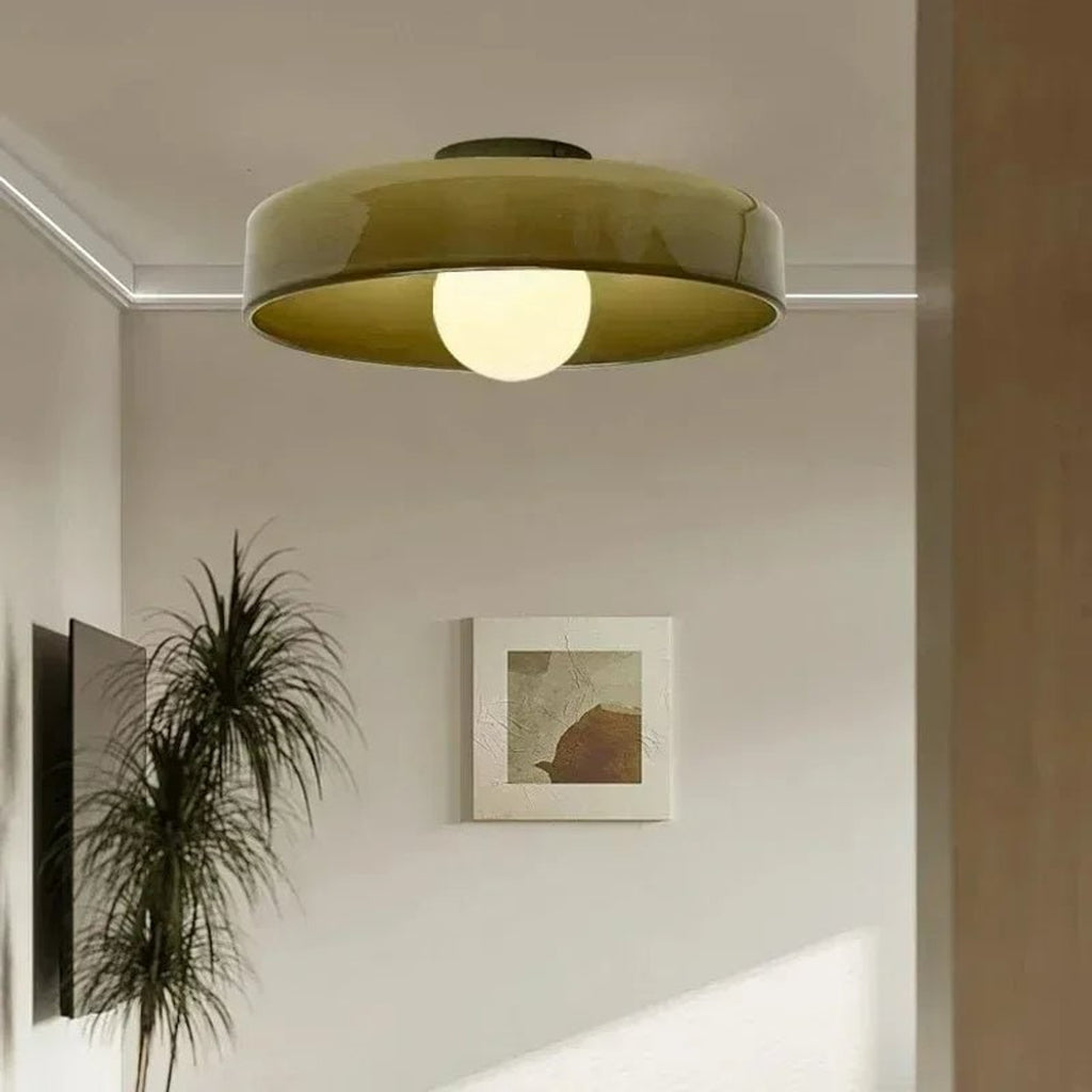 Glass Nordic Design Disc Ceiling Lamp - Image 1