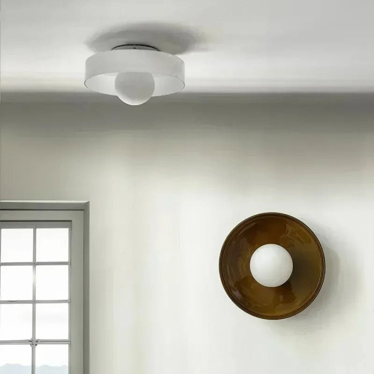 Glass Nordic Design Disc Ceiling Lamp - Image 2