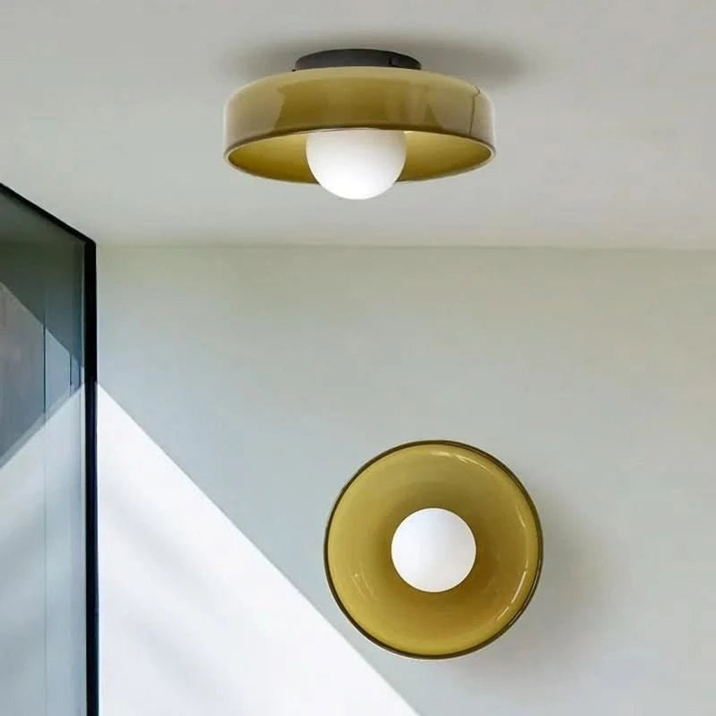 Glass Nordic Design Disc Ceiling Lamp - Image 4