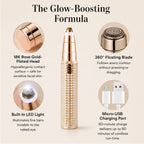 Glidara 3-in-1 Painless Precision Trimmer For Brows Face & Body - Image 5
