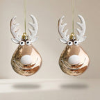 Gold Snowflake Design Christmas Ornament Ball - Image 1