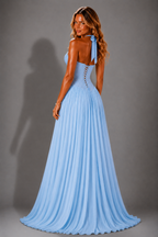 NOVA | Halterneck Corset Maxi Dress | Women’s Elegant Evening Dress
