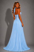 NOVA | Halterneck Corset Maxi Dress | Women’s Elegant Evening Dress