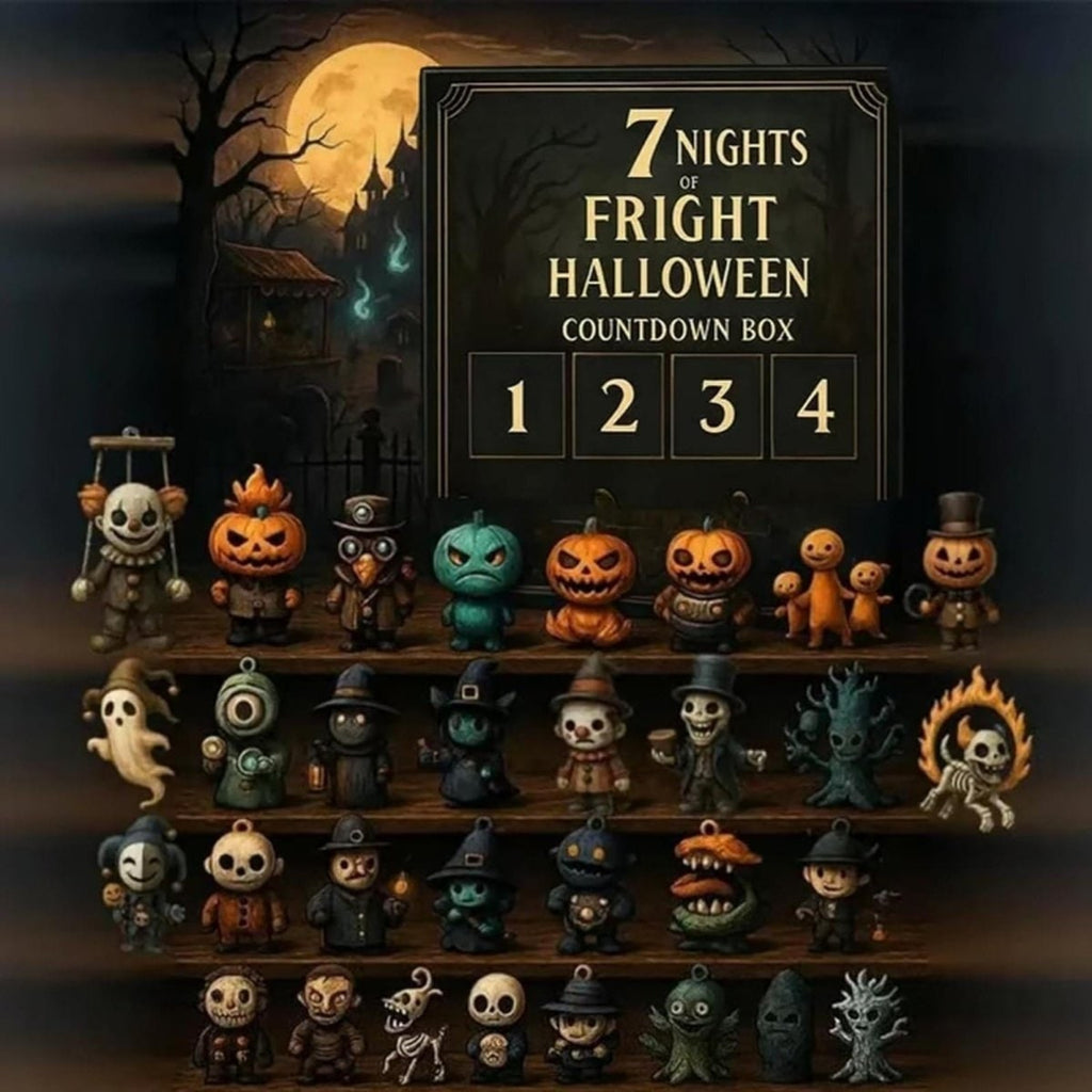 Halloween Advent Calendar Countdown Decor With Collectible Figurines For Daily Reveal - Image 1