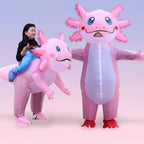 Halloween Costume Inflatable Axolotl With Battery-Operated Fan And Full-Body Design - Image 1
