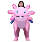 Halloween Costume Inflatable Axolotl With Battery-Operated Fan And Full-Body Design - Image 7