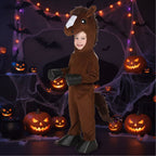 Halloween Costume Kids' Dinosaur Pirate Vampire Animal With Plush Fleece Hood Mittens And Shoe Covers - Image 2