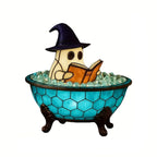Halloween Decor Lighted Ghost Figurine Reading Book Night Light Indoor Tabletop Decoration With Integrated Internal Lighting - Image 6