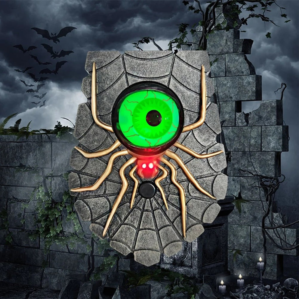 Halloween Decoration Wireless Battery Powered Halloween Doorbell With One Eyed Spider Design And Illuminated Blinking Eye - Image 10