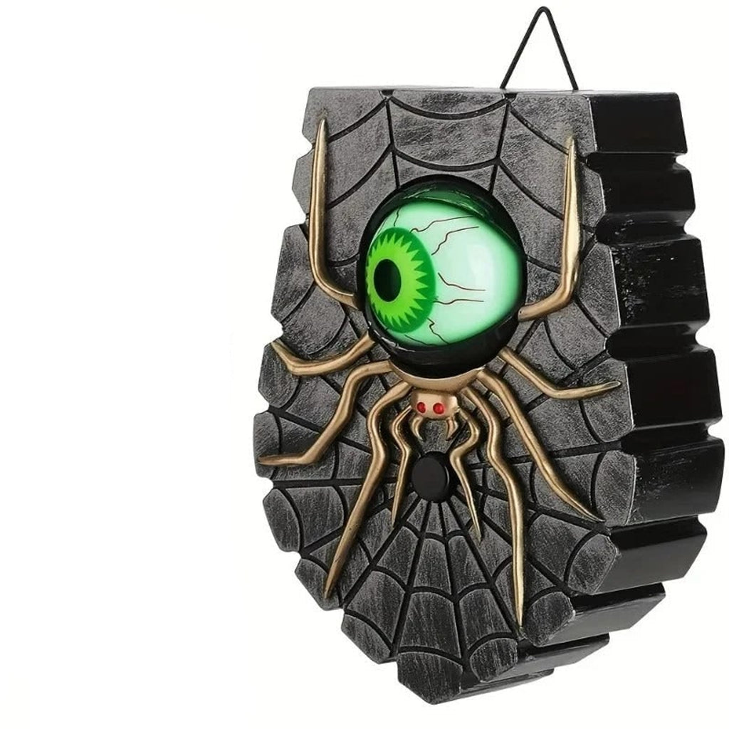 Halloween Decoration Wireless Battery Powered Halloween Doorbell With One Eyed Spider Design And Illuminated Blinking Eye - Image 8