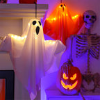 Halloween Decorations Halloween Ghost Light Decoration With Glowing Fabric Design Eye-Catching Halloween Lights Simple To Use No Remote Required - Image 2