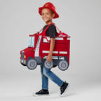 Halloween Firefighter Costume For Boys With Fire Chief Badge And Reflective Stripes - Image 7