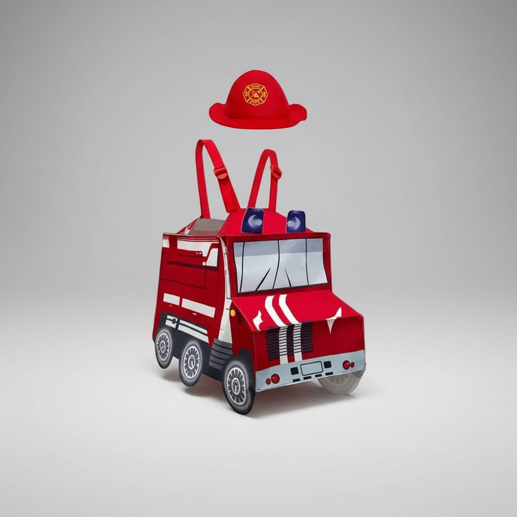 Halloween Firefighter Costume For Boys With Fire Chief Badge And Reflective Stripes - Image 2
