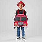 Halloween Firefighter Costume For Boys With Fire Chief Badge And Reflective Stripes - Image 6