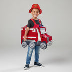 Halloween Firefighter Costume For Boys With Fire Chief Badge And Reflective Stripes - Image 4