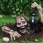 Halloween Garden Decoration Zombie Statue With Integrated LED Light For Outdoor Decor - Image 3