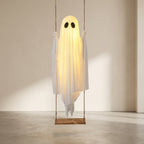 Halloween Ghost Decoration Swinging With LED Battery Operated Lights Remote Controlled Outdoor Decor Free-Swinging Hanging Design - Image 1