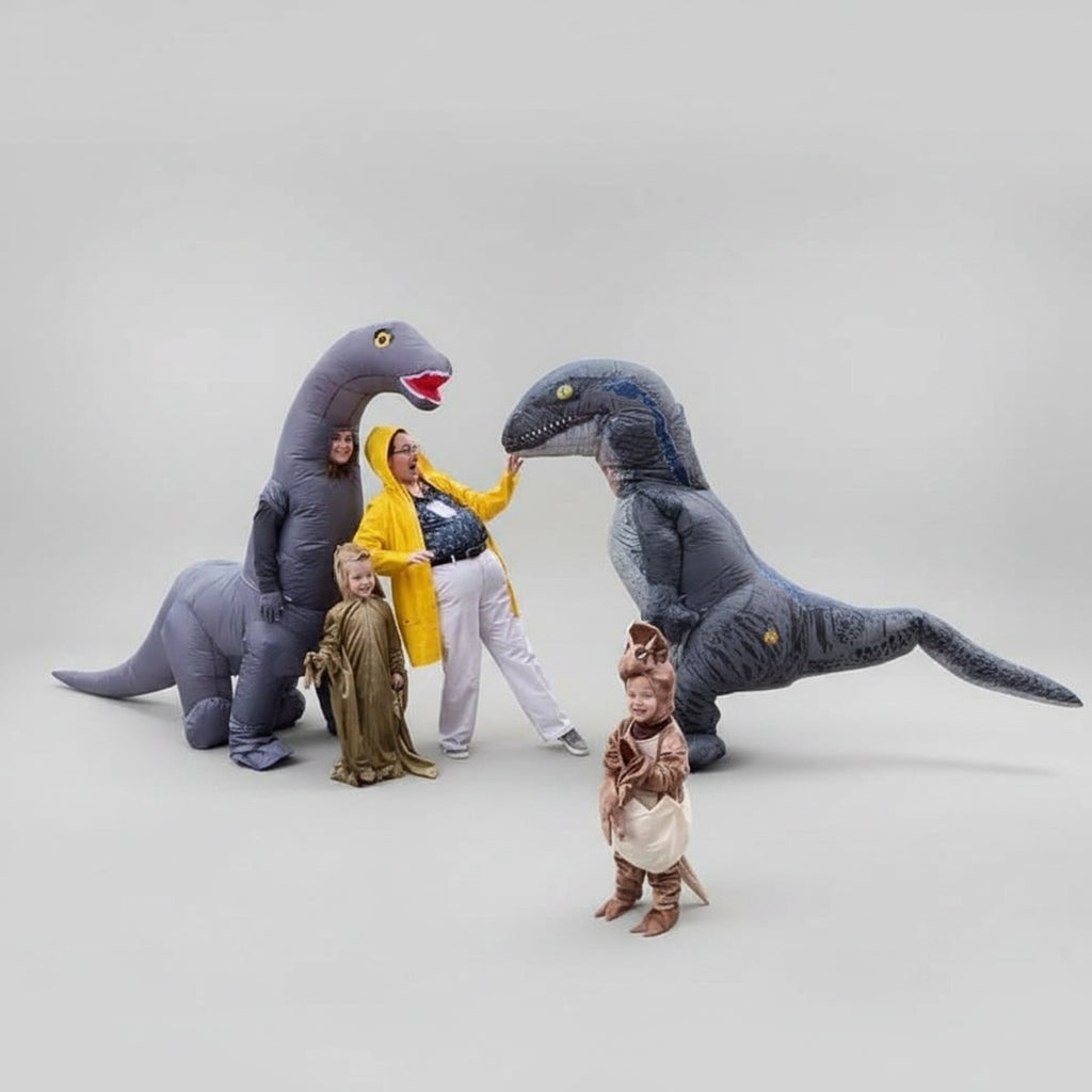 Halloween Inflatable Costume Dinosaur Outfit With Long Neck And Tail Party Cosplay Suit - Image 5