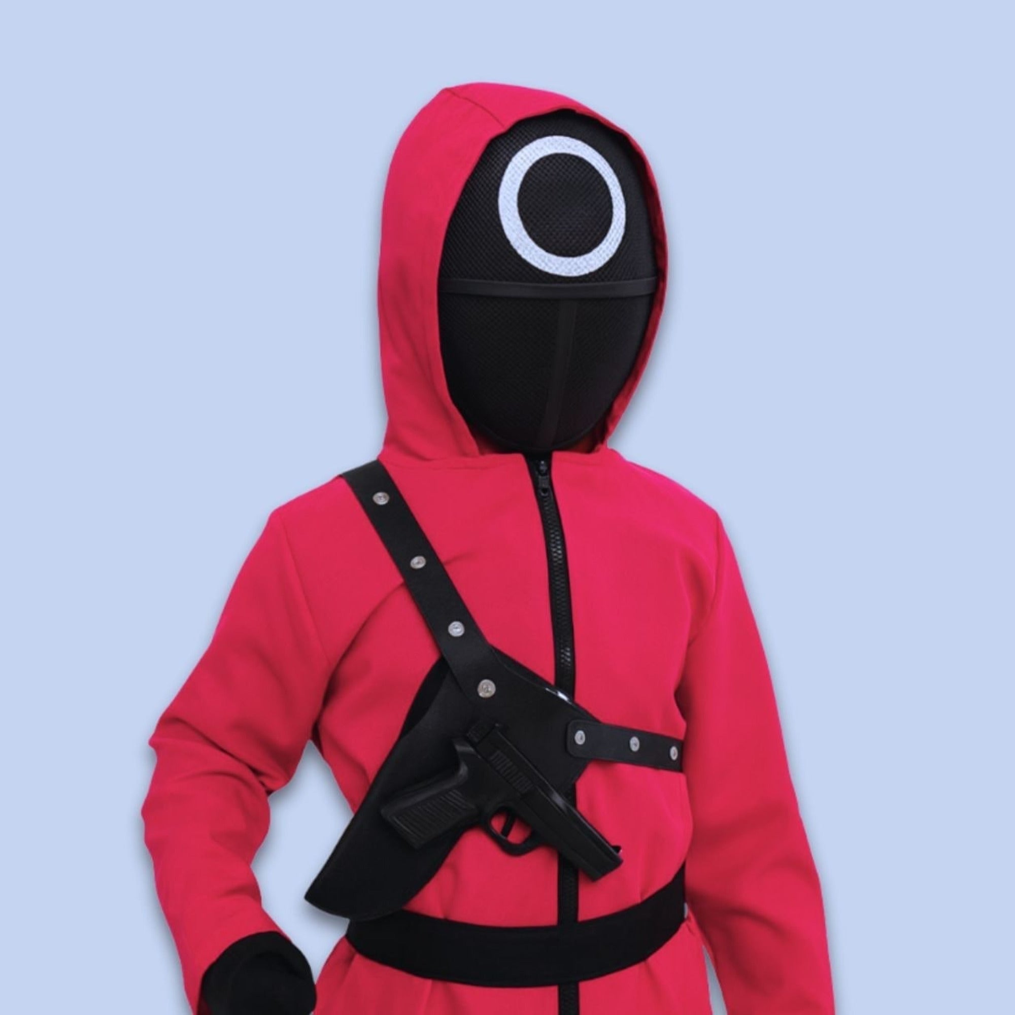 Halloween Jumpsuit Costume Kids' Hooded With Mesh Mask And Gloves Trick-Or-Treat - Image 3
