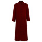 Halloween Priest Costume Cassock Robe With Authentic Ecclesiastical Button Front And Ankle-length Silhouette - Image 6