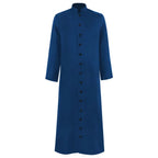 Halloween Priest Costume Cassock Robe With Authentic Ecclesiastical Button Front And Ankle-length Silhouette - Image 3