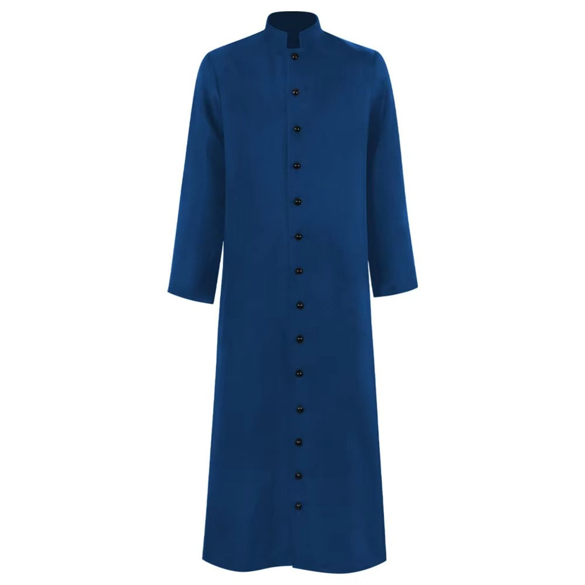 Halloween Priest Costume Cassock Robe With Authentic Ecclesiastical Button Front And Ankle-length Silhouette - Image 3