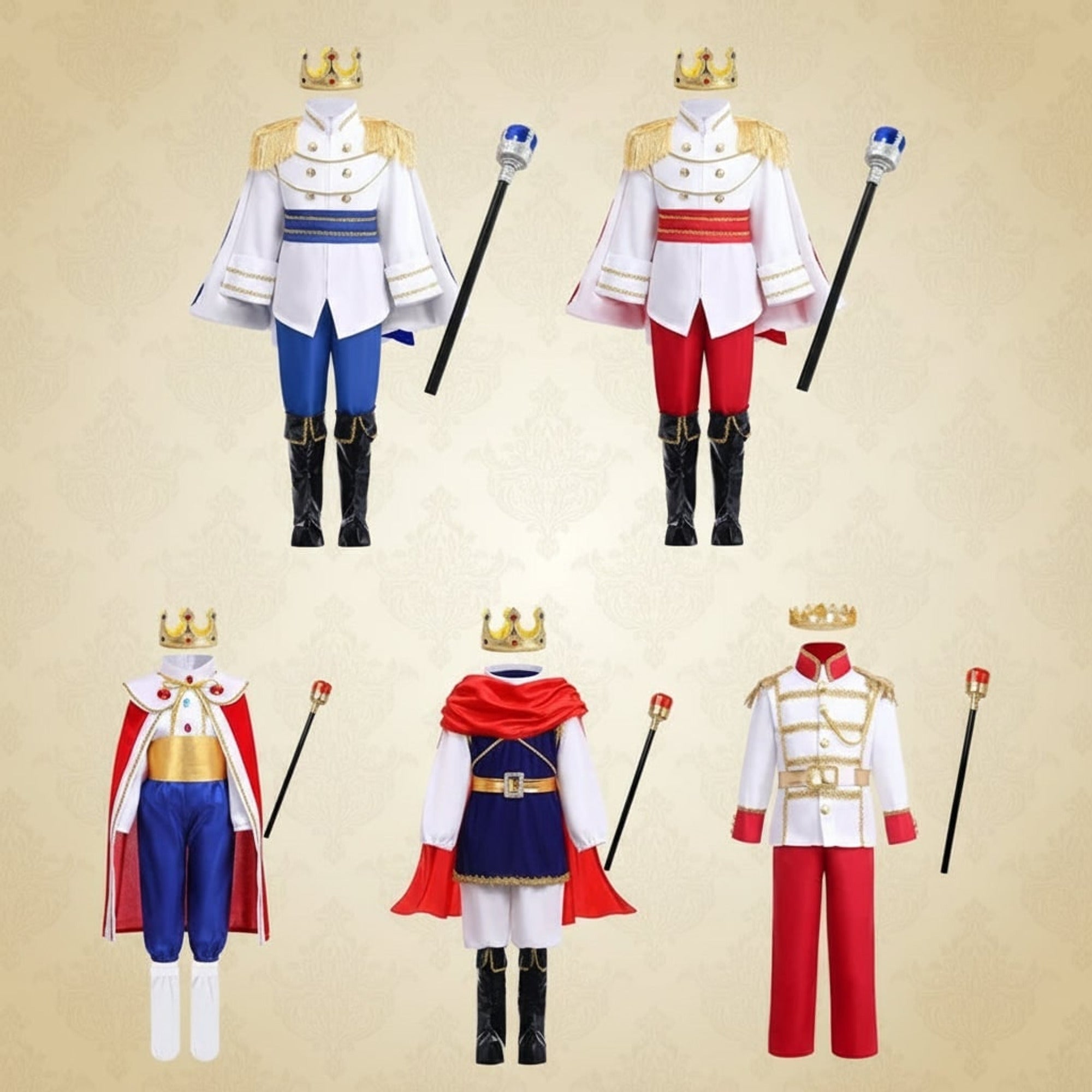 Halloween Prince Costume For Boys With Crown And Scepter Complete Royal Transformation Suit - Image 6