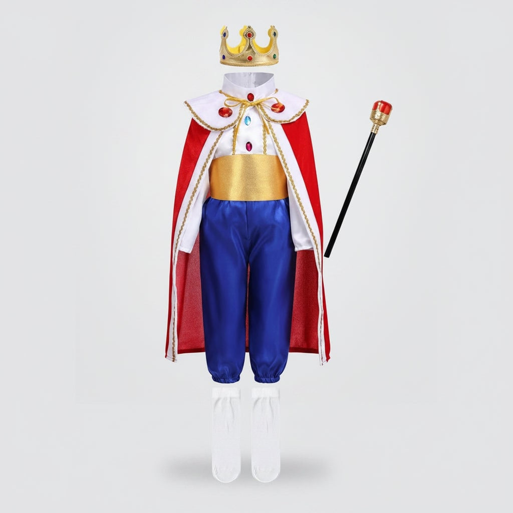 Halloween Prince Costume For Boys With Crown And Scepter Complete Royal Transformation Suit - Image 4