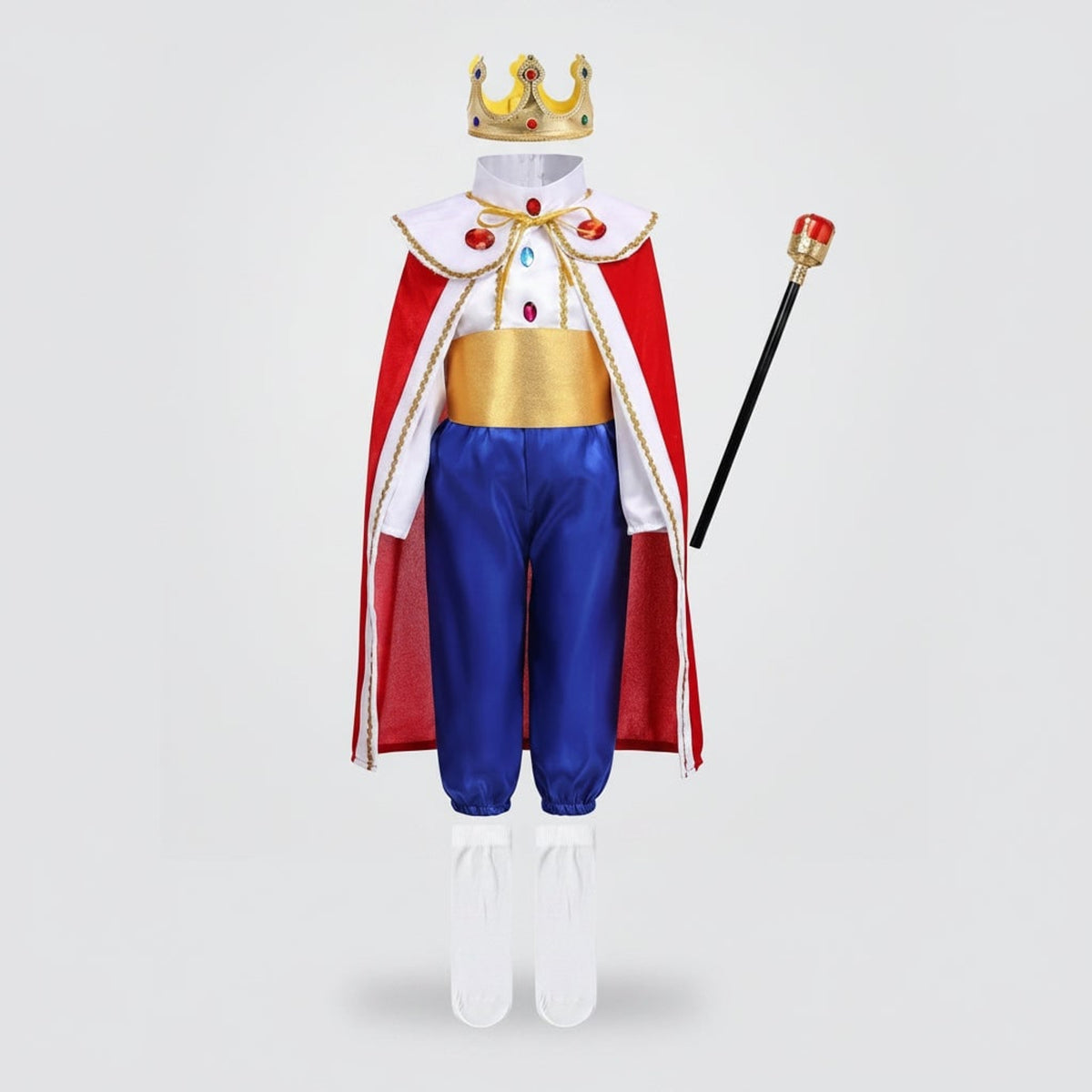 Halloween Prince Costume For Boys With Crown And Scepter Complete Royal Transformation Suit - Image 4