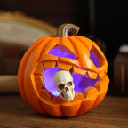 Halloween Pumpkin Decoration Decor Realistic Skull Jack O'Lantern - Image 2