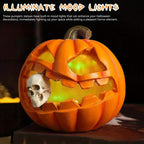 Halloween Pumpkin Decoration Decor Realistic Skull Jack O'Lantern - Image 5