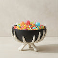 Halloween Skeleton Candy Bowl With White Hands Decor Serving - Image 1