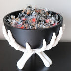 Halloween Skeleton Candy Bowl With White Hands Decor Serving - Image 2