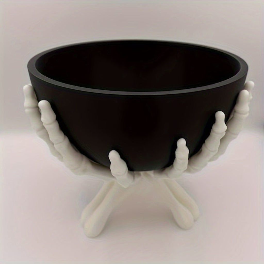 Halloween Skeleton Candy Bowl With White Hands Decor Serving - Image 6