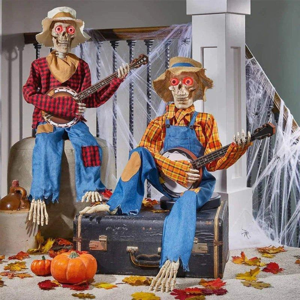 Halloween Skeleton Decoration With Glowing Eyes Interactive Movement And LED Plug-In Illumination For Halloween Decor - Image 3
